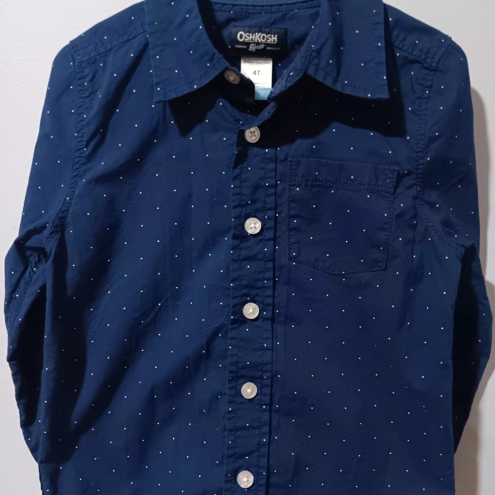 OshKosh B'gosh Navy Dot Button-Up Shirt
